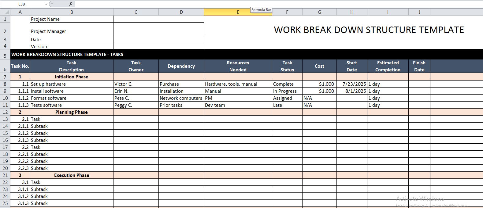 wbs template image wbs template image