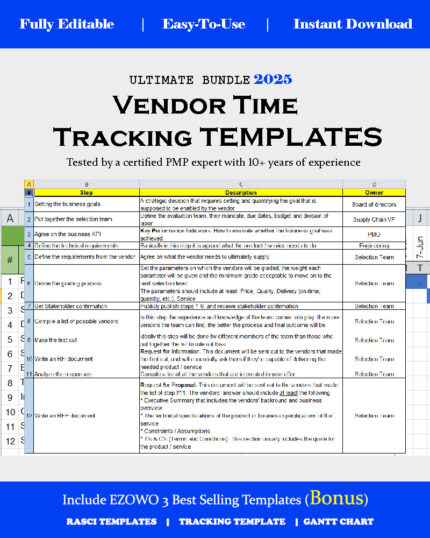 Vendor Time Tracking Template