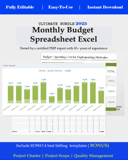Monthly Budget Spreadsheet Excel